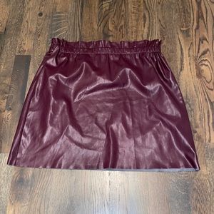 Eggplant Purple LOFT Faux Leather Skirt Sz. M